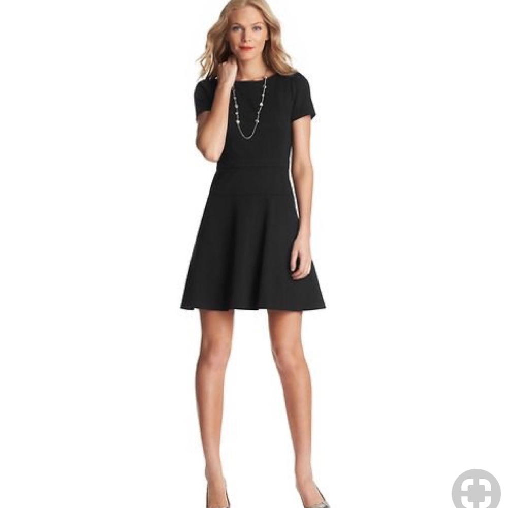 Ann Taylor LOFT Black Fit and Flare Dress
